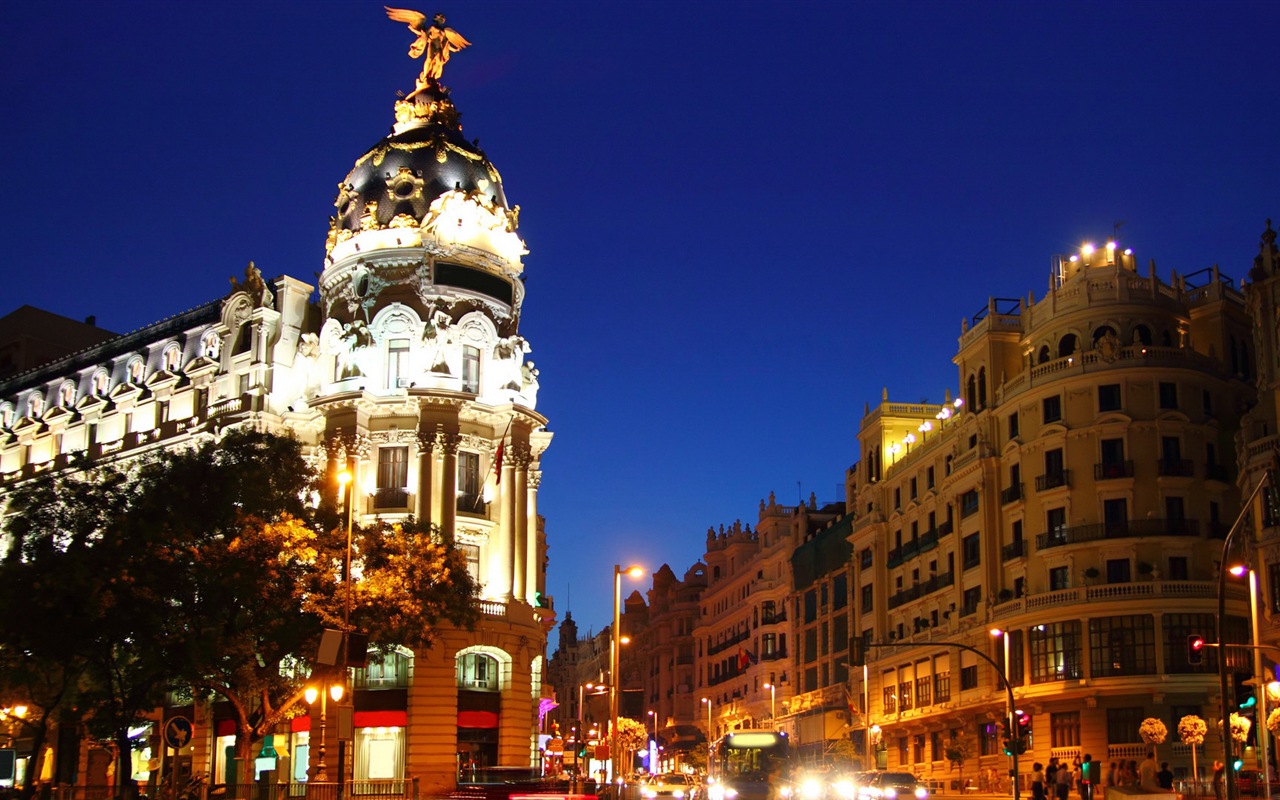 마드리드의 스페인의 수도, 도시 풍경의 HD 배경 화면 #16 - 1280x800