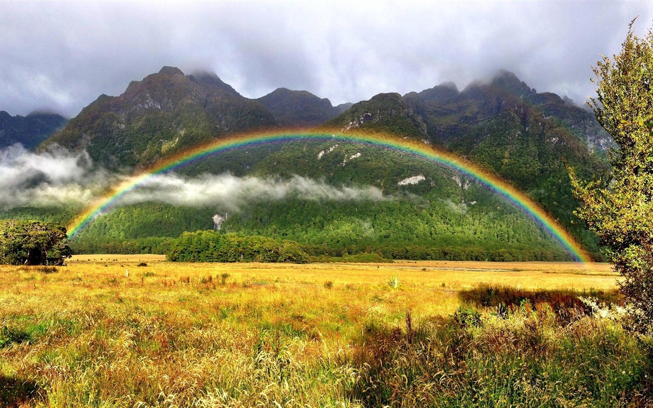 Schöner Regenbogen Landschaft HD Wallpaper #5 - 1280x800