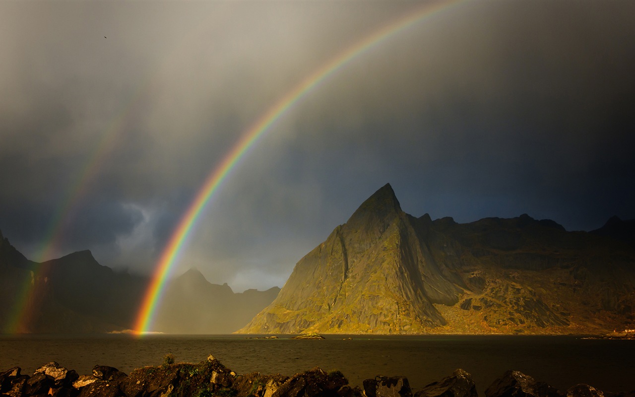 Schöner Regenbogen Landschaft HD Wallpaper #11 - 1280x800