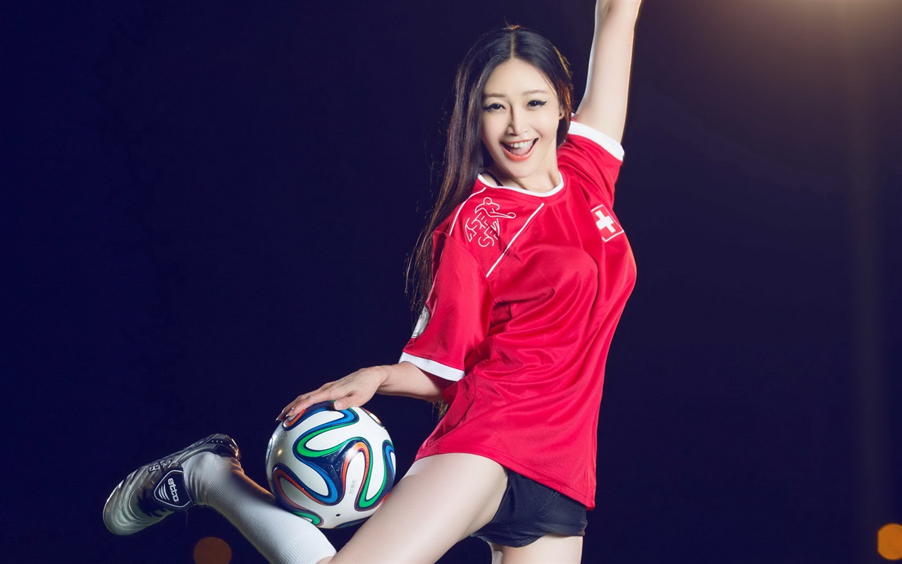 32 WM-Trikots, Fußball-Baby schöne Mädchen HD Wallpaper #18 - 1280x800