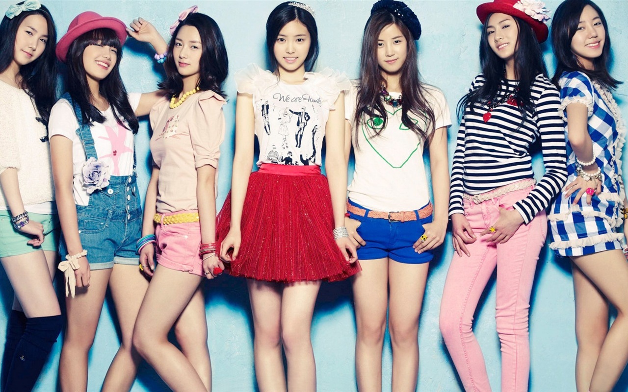 Groupe de musique de fille coréenne, A wallpapers HD rose #1 - 1280x800