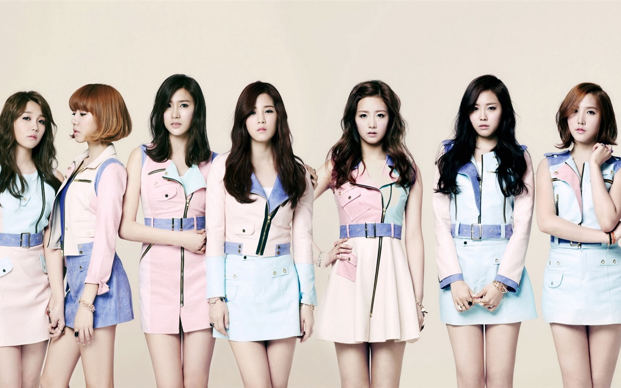 Groupe de musique de fille coréenne, A wallpapers HD rose #7 - 1280x800
