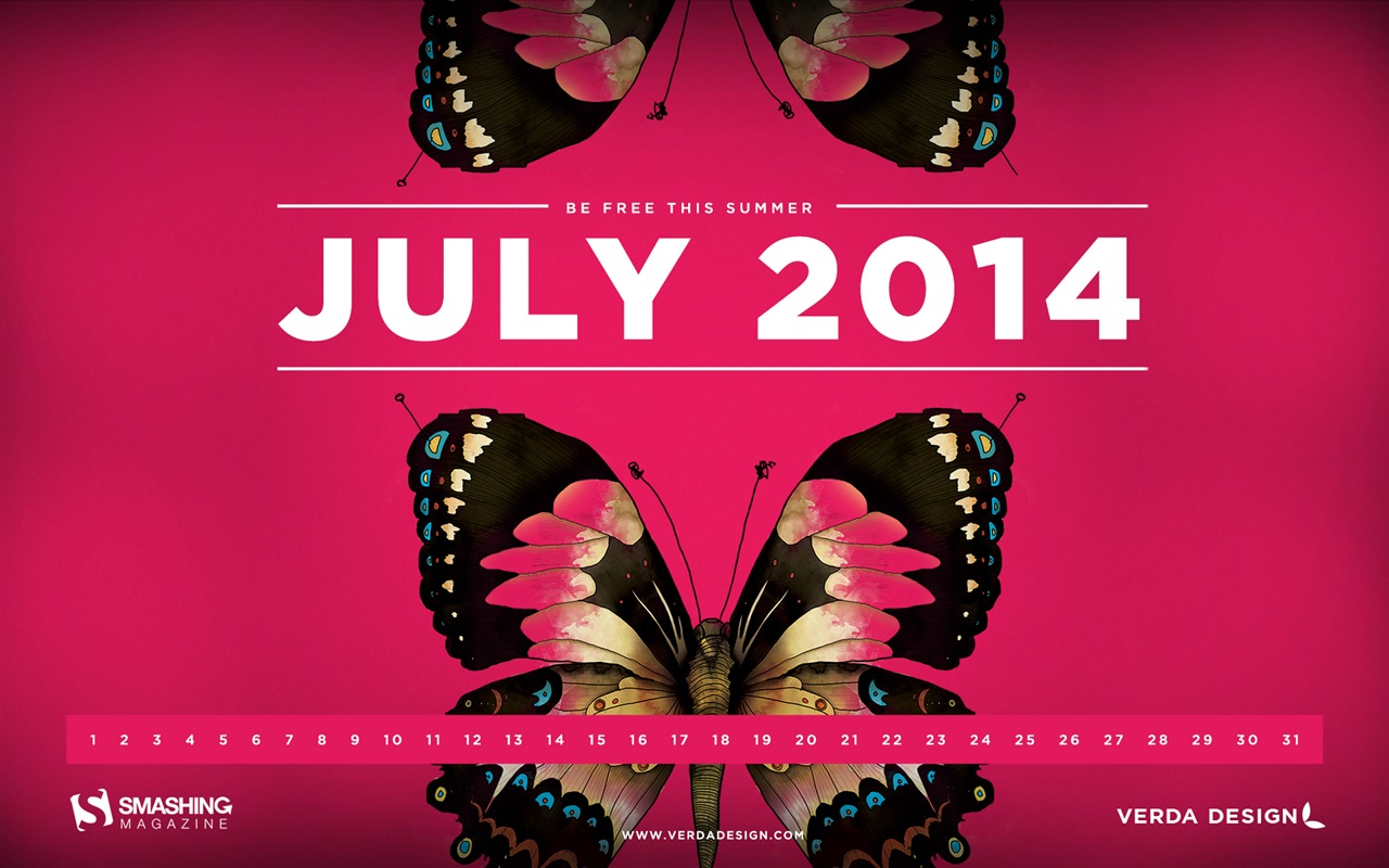 Juli 2014 Kalender Wallpaper (1) #1 - 1280x800