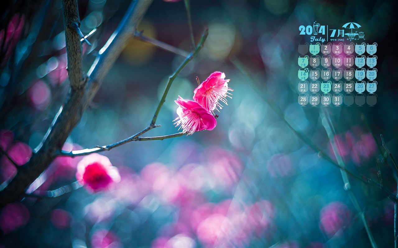 2014年7月 月曆壁紙(一) #17 - 1280x800