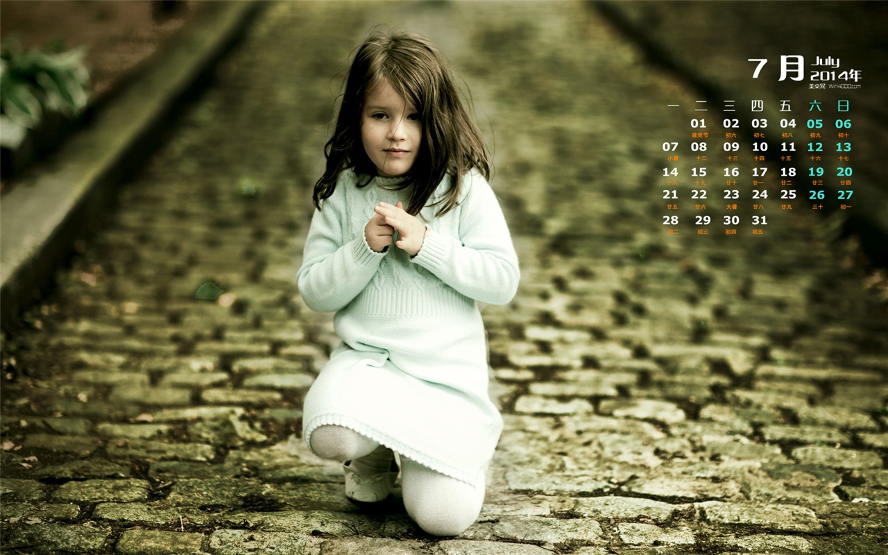 Juli 2014 Kalender Wallpaper (2) #16 - 1280x800