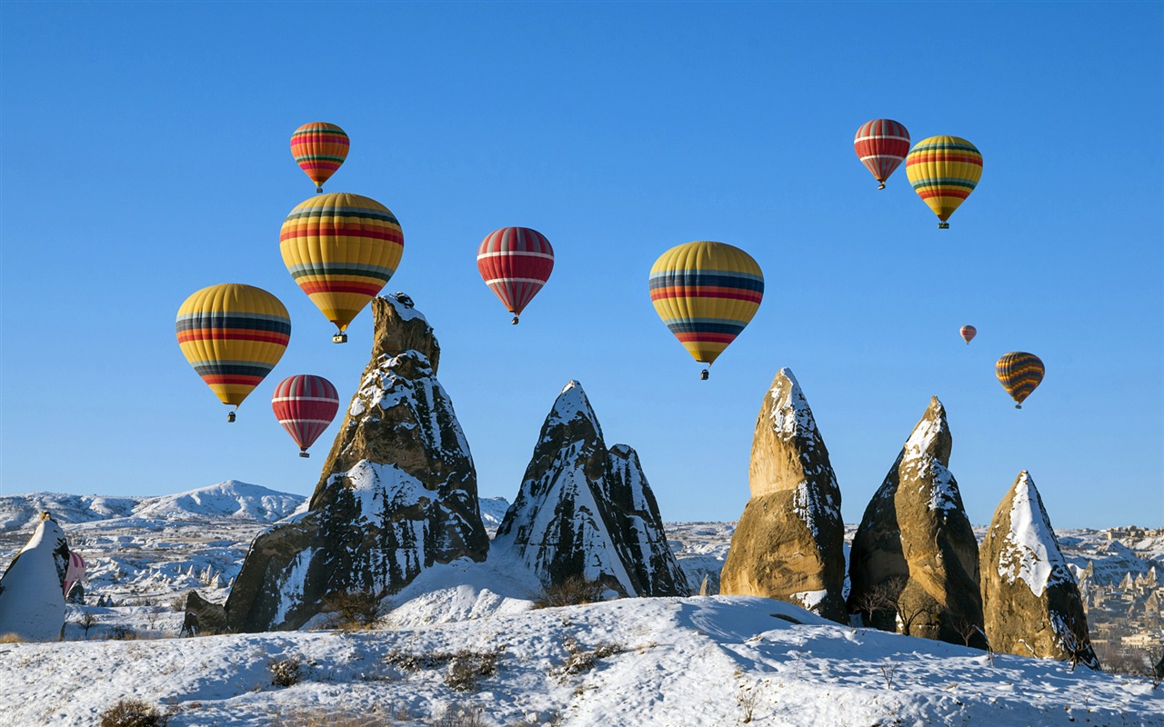 Ballon à air chaud de ciel, Windows 8 fonds d'écran thème HD #4 - 1280x800