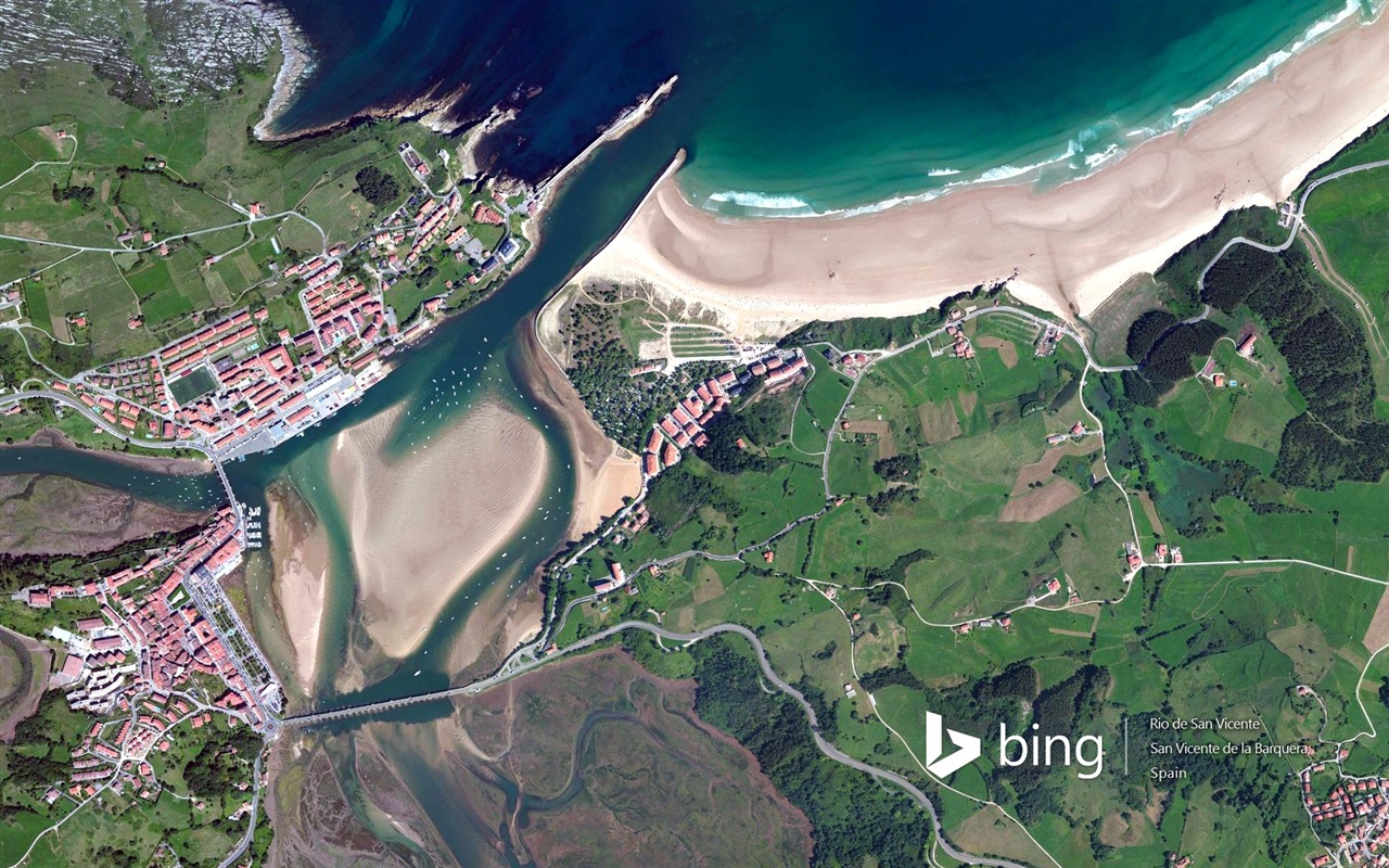 Microsoft Bing HD Wallpapers: Luftaufnahme von Europa #8 - 1280x800