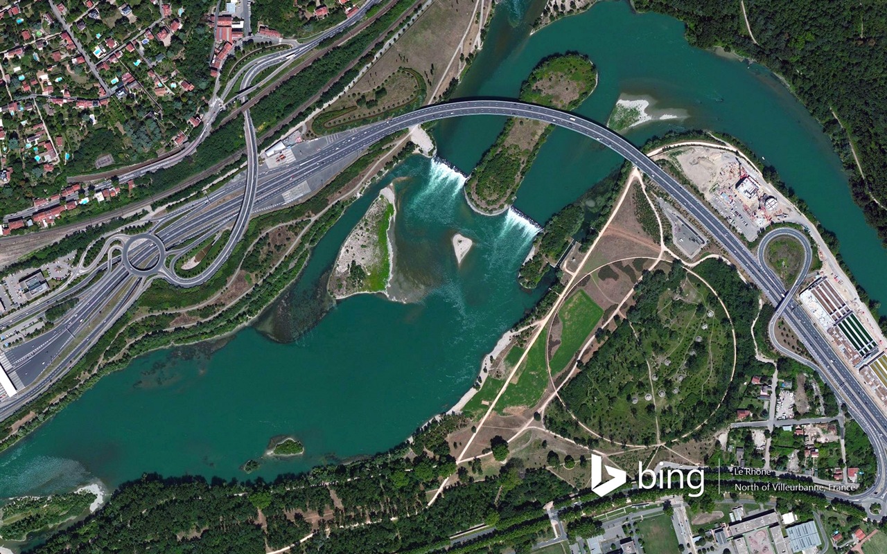 Microsoft Bing HD Tapety na plochu: Letecký pohled na Evropu #19 - 1280x800