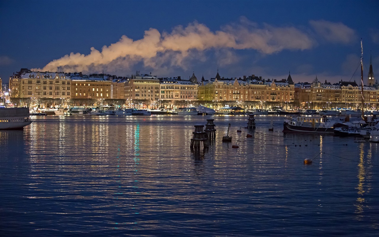 Stockholm, Švédsko, město krajina tapety #3 - 1280x800