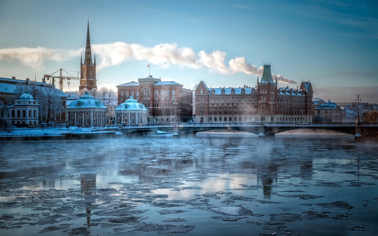 Stockholm, Suède, le fond d'écran paysage de la ville #4 - 1280x800