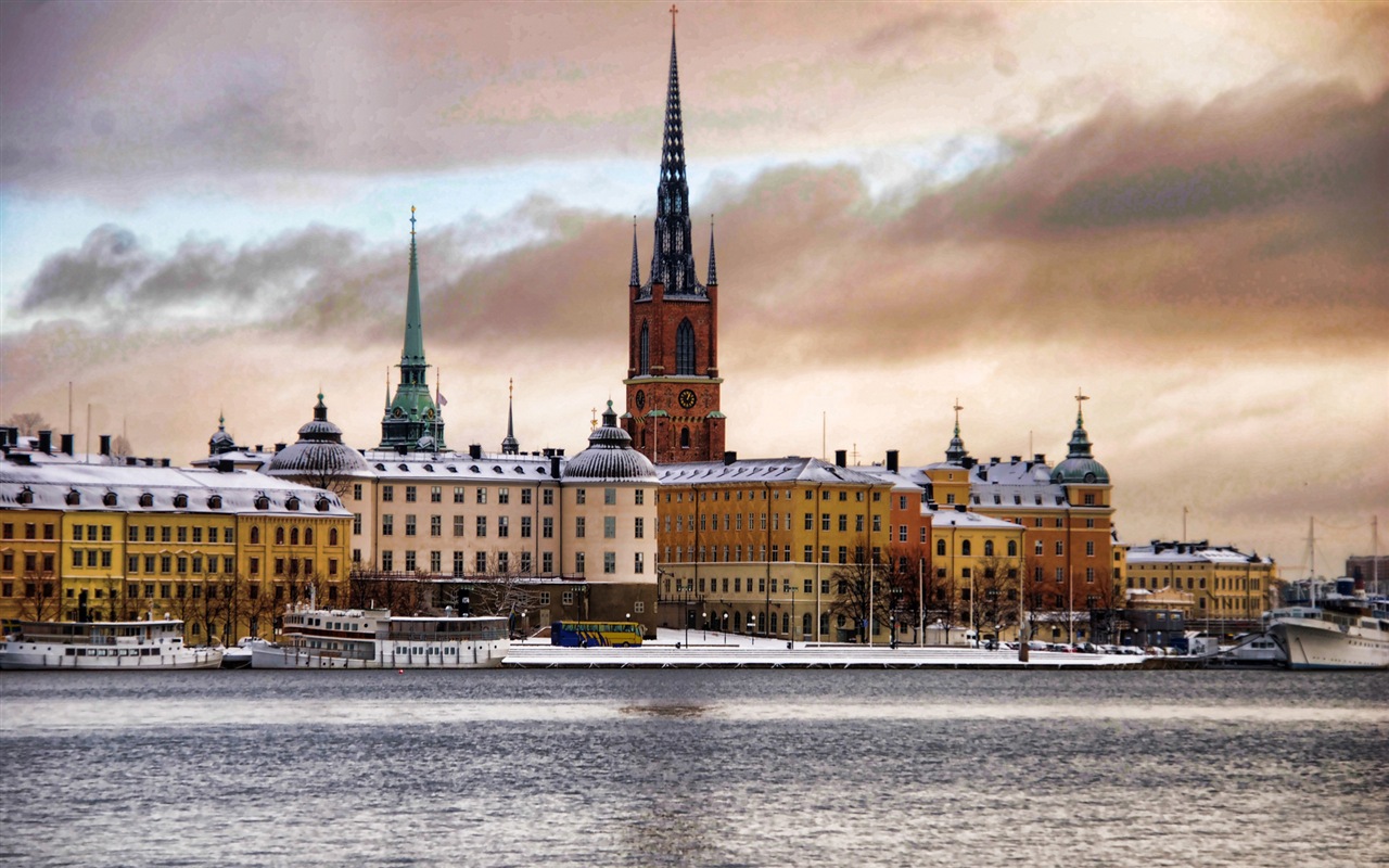 Stockholm, Suède, le fond d'écran paysage de la ville #17 - 1280x800
