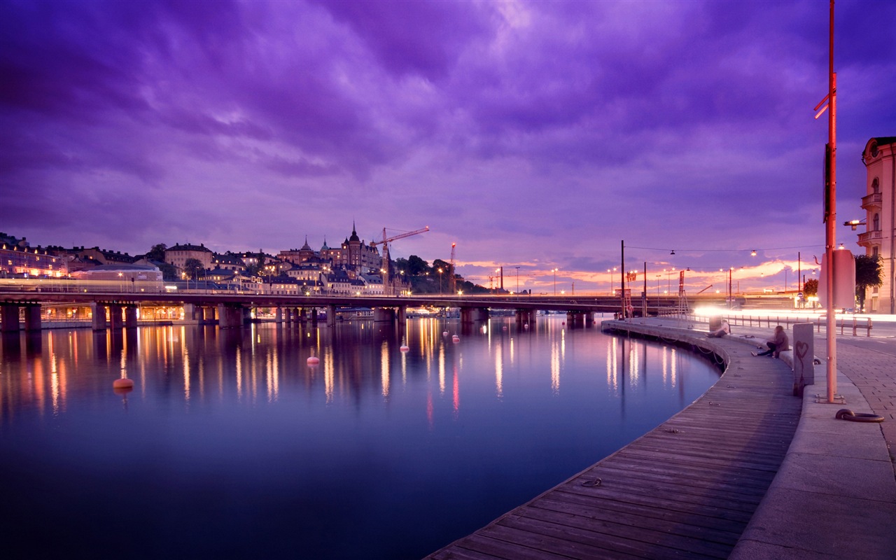 Stockholm, Suède, le fond d'écran paysage de la ville #18 - 1280x800