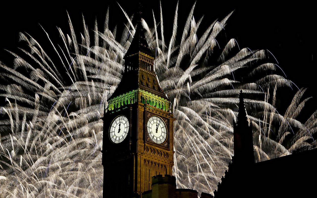 Die Schönheit des Nachthimmels, Feuerwerk schöne Hintergrundbilder #2 - 1280x800