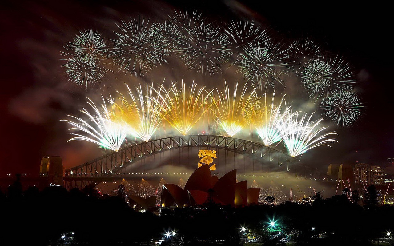 La belleza del cielo nocturno, fuegos artificiales hermosos fondos de pantalla #4 - 1280x800