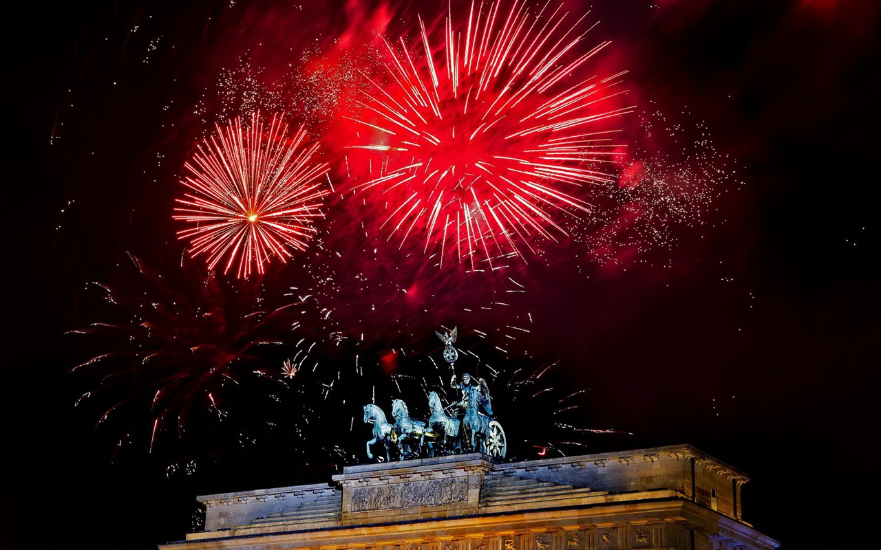 La belleza del cielo nocturno, fuegos artificiales hermosos fondos de pantalla #5 - 1280x800