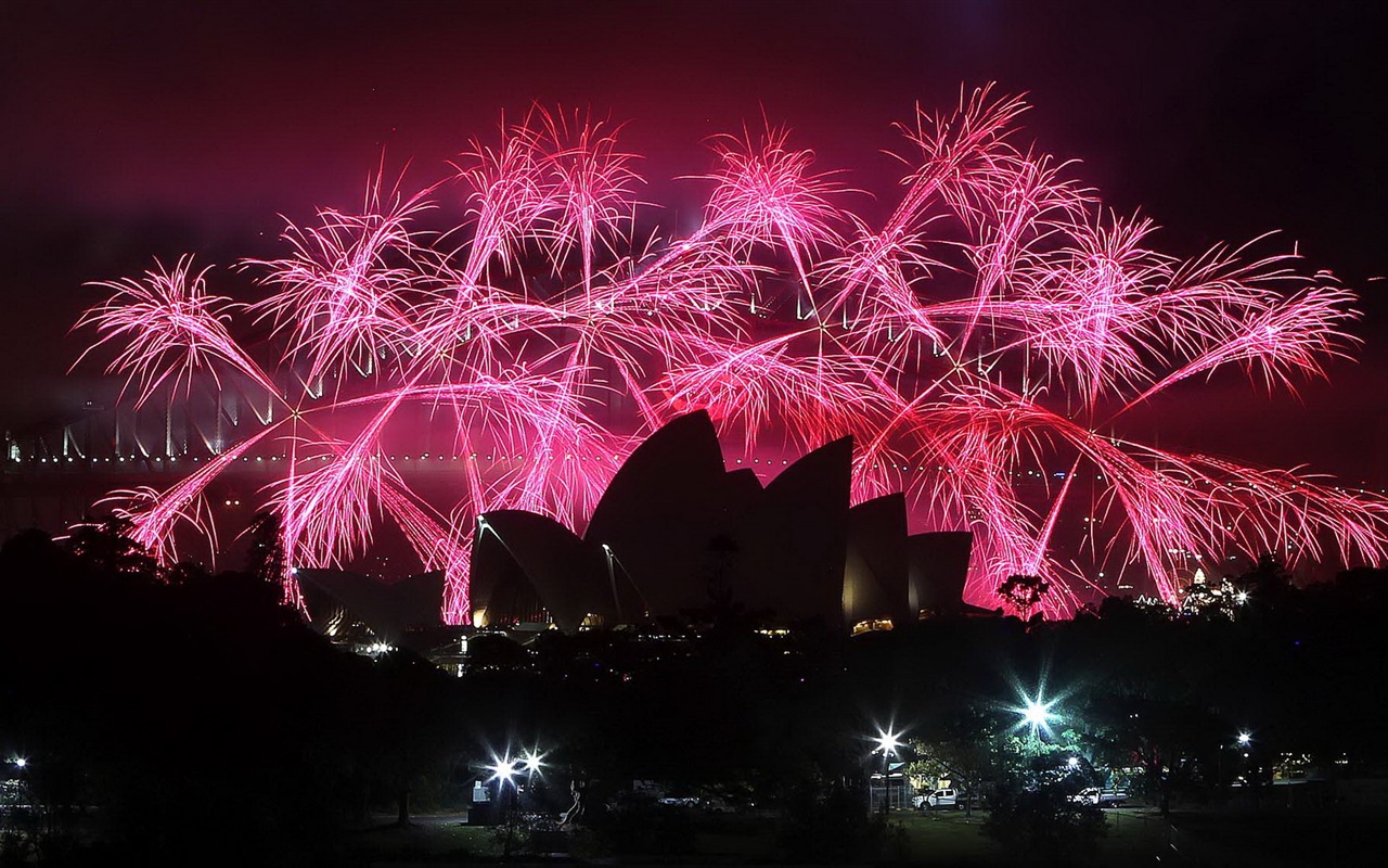 La belleza del cielo nocturno, fuegos artificiales hermosos fondos de pantalla #8 - 1280x800