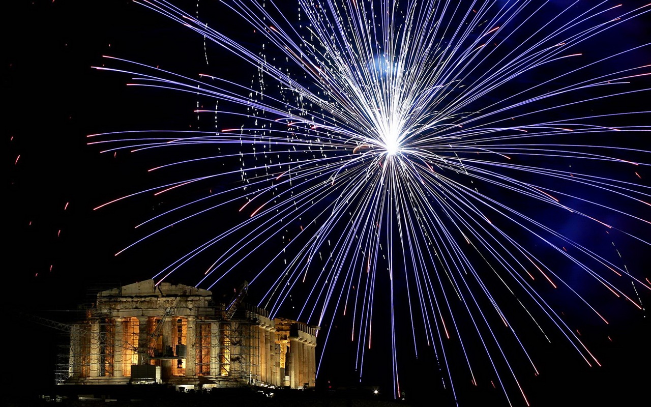 La belleza del cielo nocturno, fuegos artificiales hermosos fondos de pantalla #27 - 1280x800