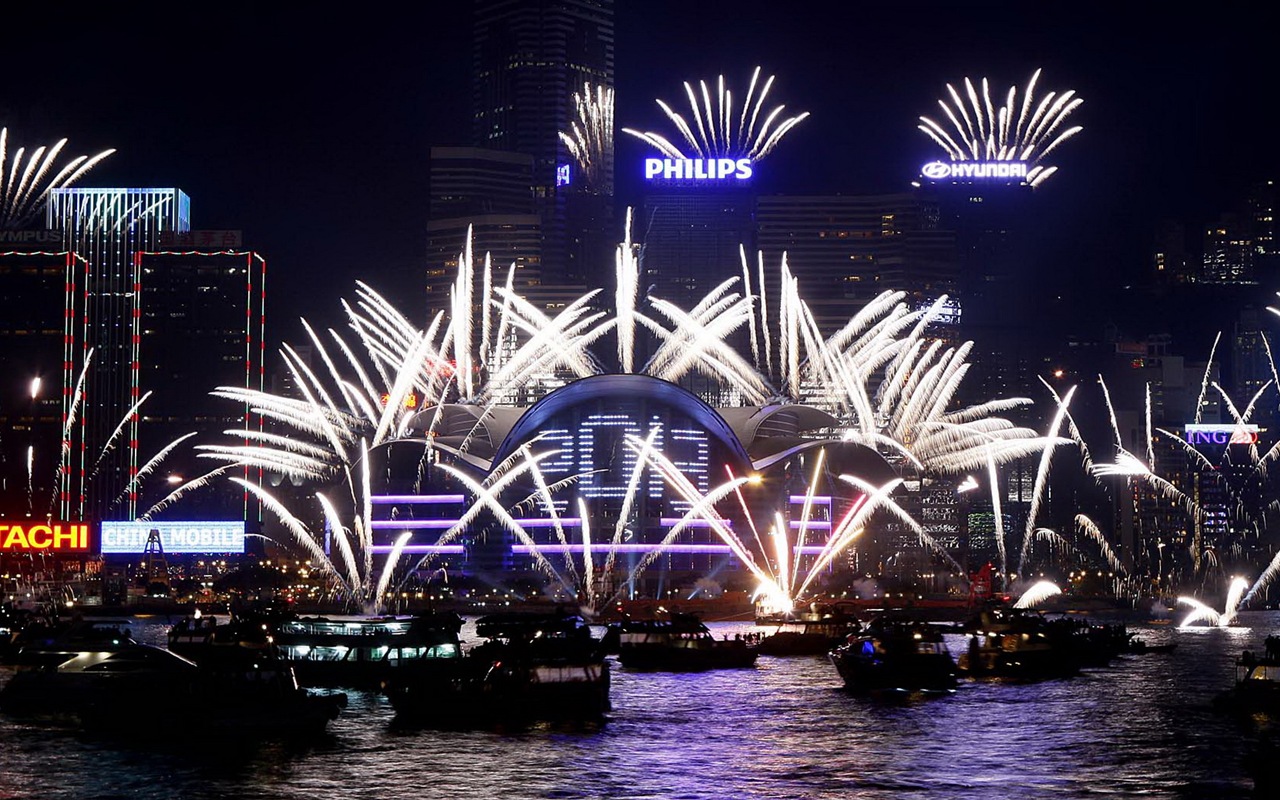 Die Schönheit des Nachthimmels, Feuerwerk schöne Hintergrundbilder #28 - 1280x800