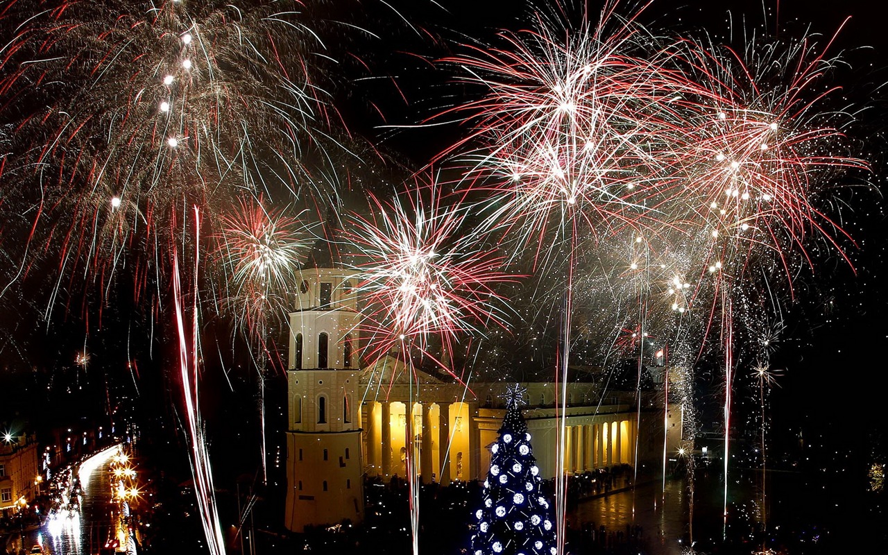 Krása noční oblohy, ohňostroje krásné Tapety na plochu #29 - 1280x800