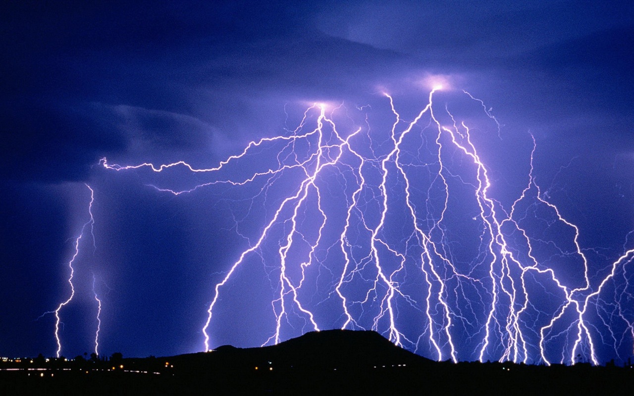 Lightning Thunder HD tapety na plochu #2 - 1280x800