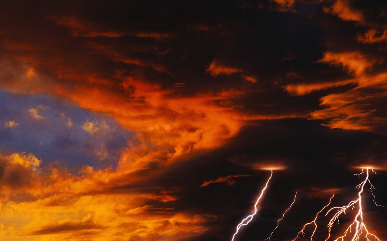 Lightning Thunder HD tapety na plochu #4 - 1280x800