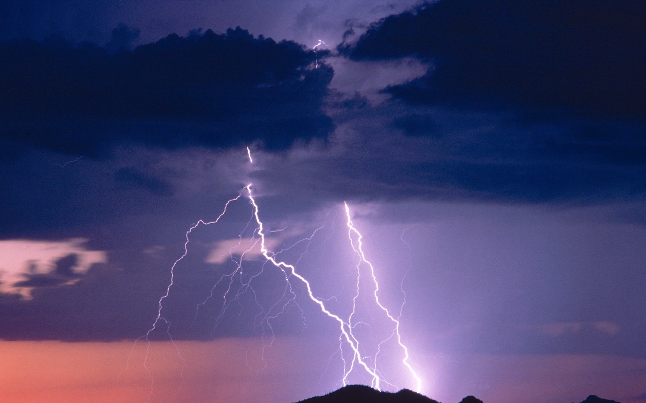 Lightning thunder HD wallpapers #5 - 1280x800