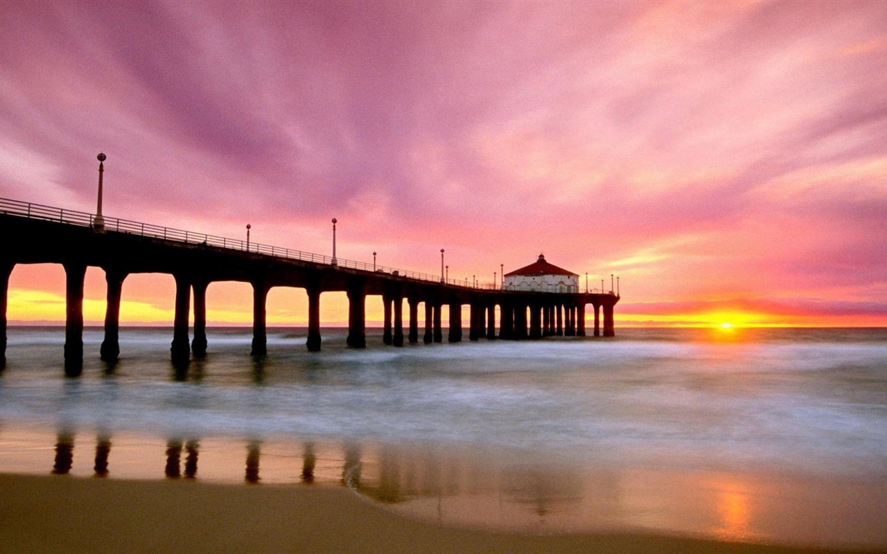 Pier and bridge HD wallpapers #13 - 1280x800