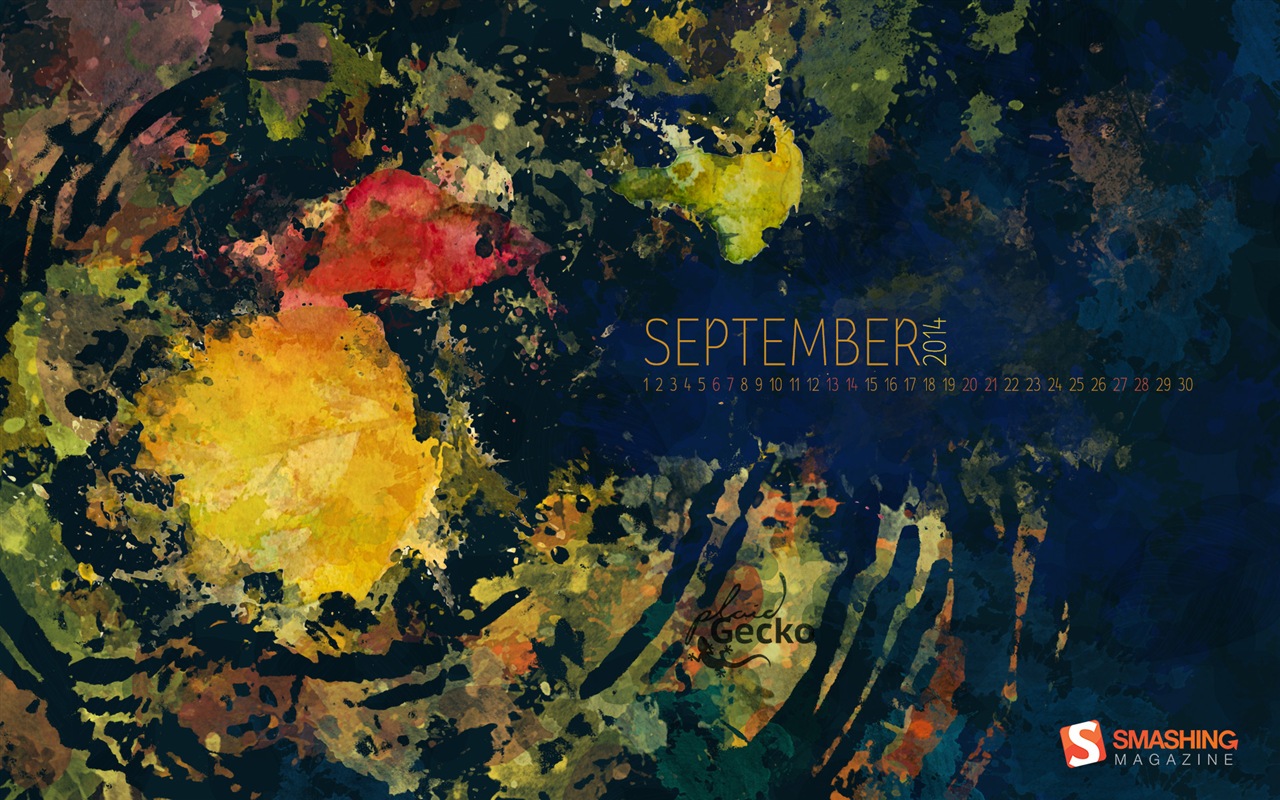 2014年9月カレンダー壁紙（2） #1 - 1280x800