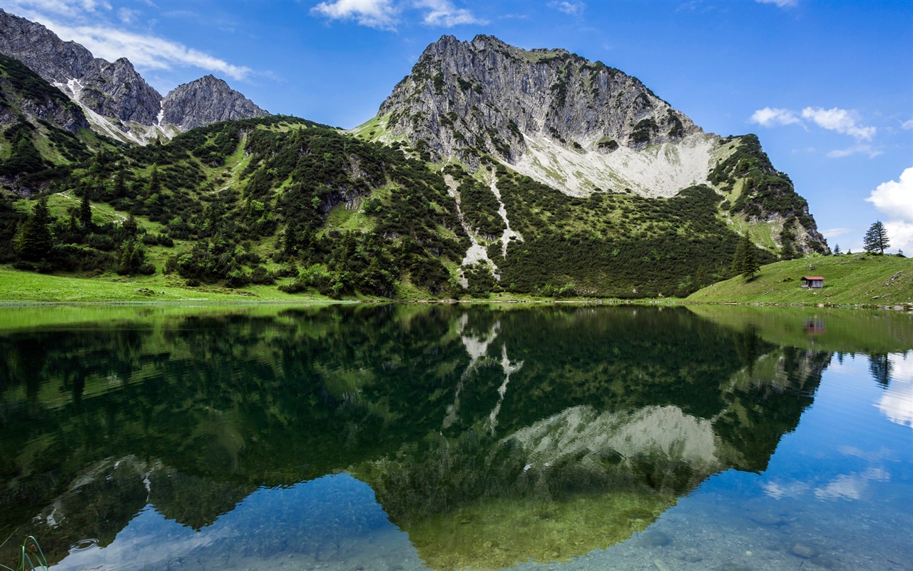 Klidné jezero s vodou reflexe, Windows 8 HD tapety #4 - 1280x800
