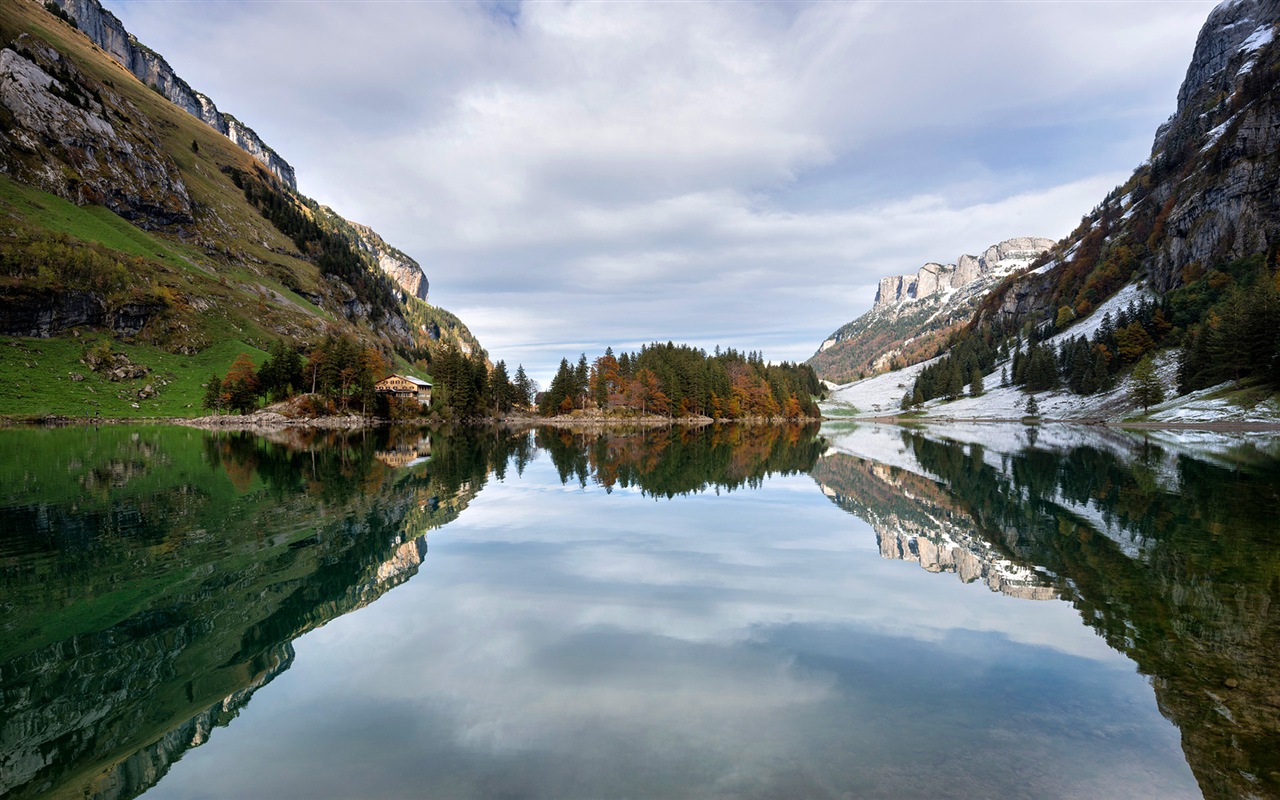 Lac calme avec la réflexion de l'eau, de Windows 8 fonds d'écran HD #11 - 1280x800