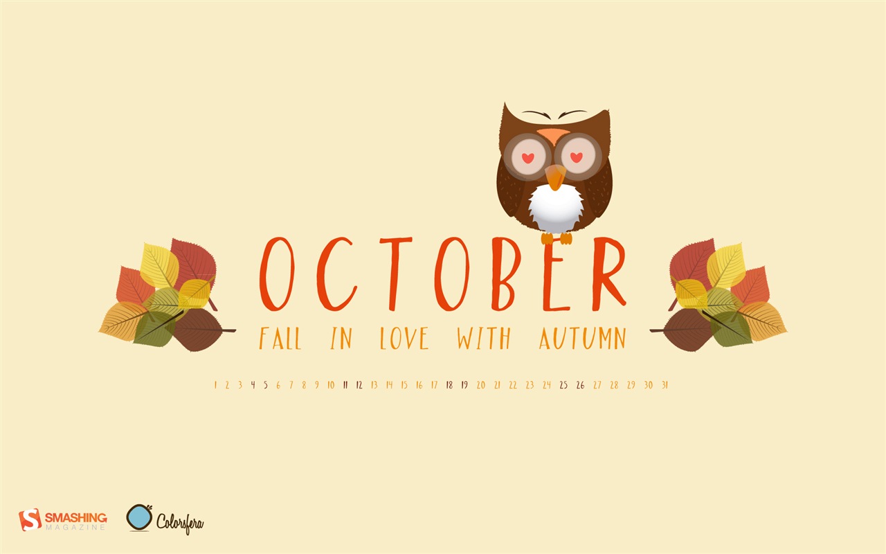 October 2014 Calendar wallpaper (1) #3 - 1280x800