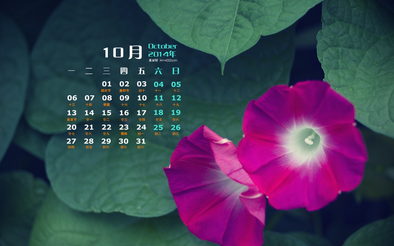 10. 2014 Kalendář tapety (1) #13 - 1280x800