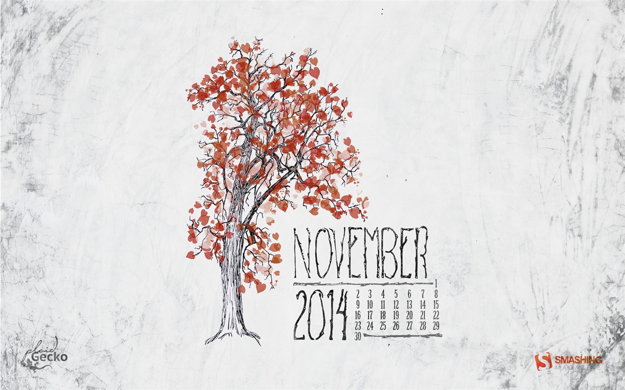 November 2014 Kalender Tapete (2) #7 - 1280x800