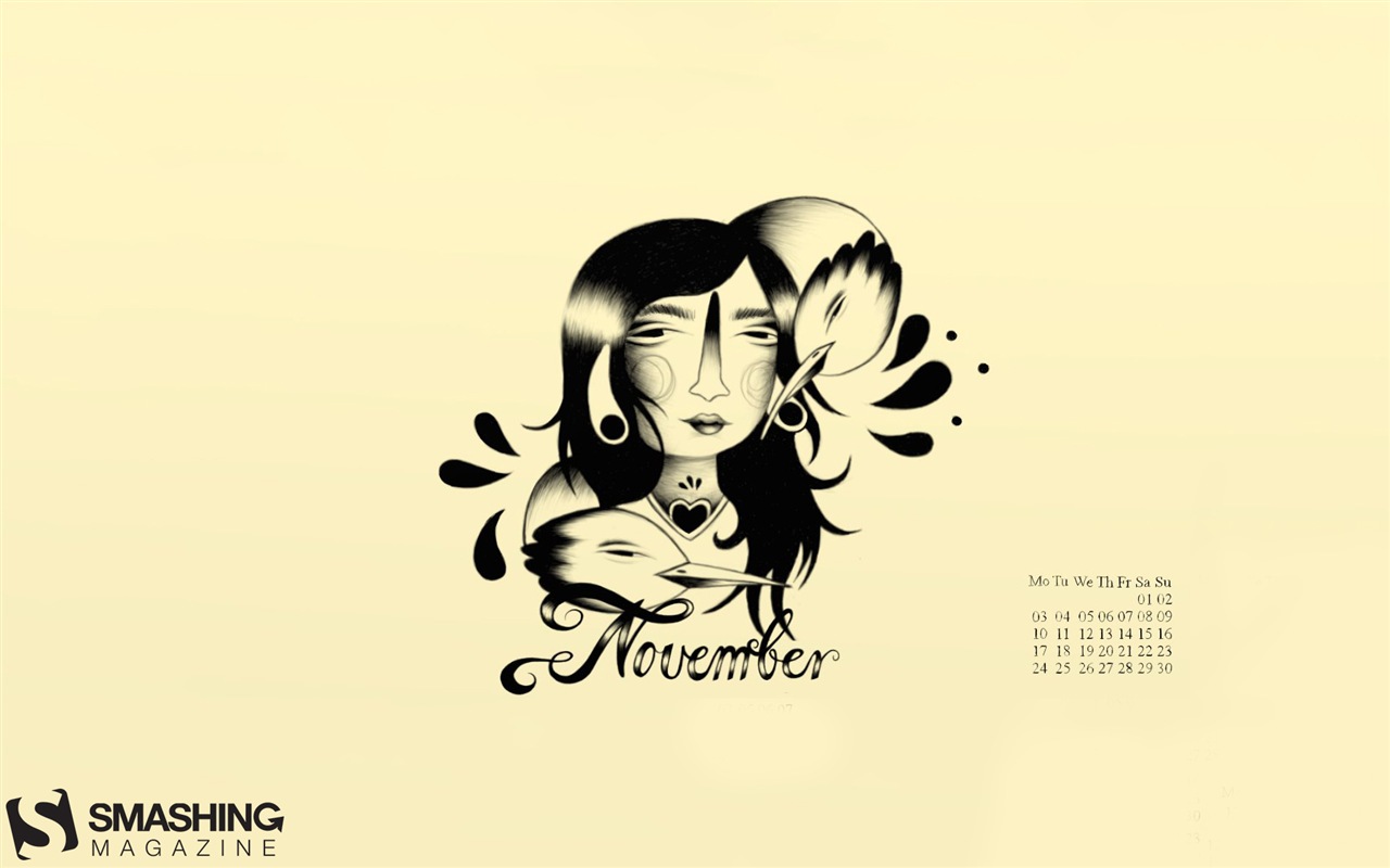 November 2014 Calendar wallpaper(2) #11 - 1280x800