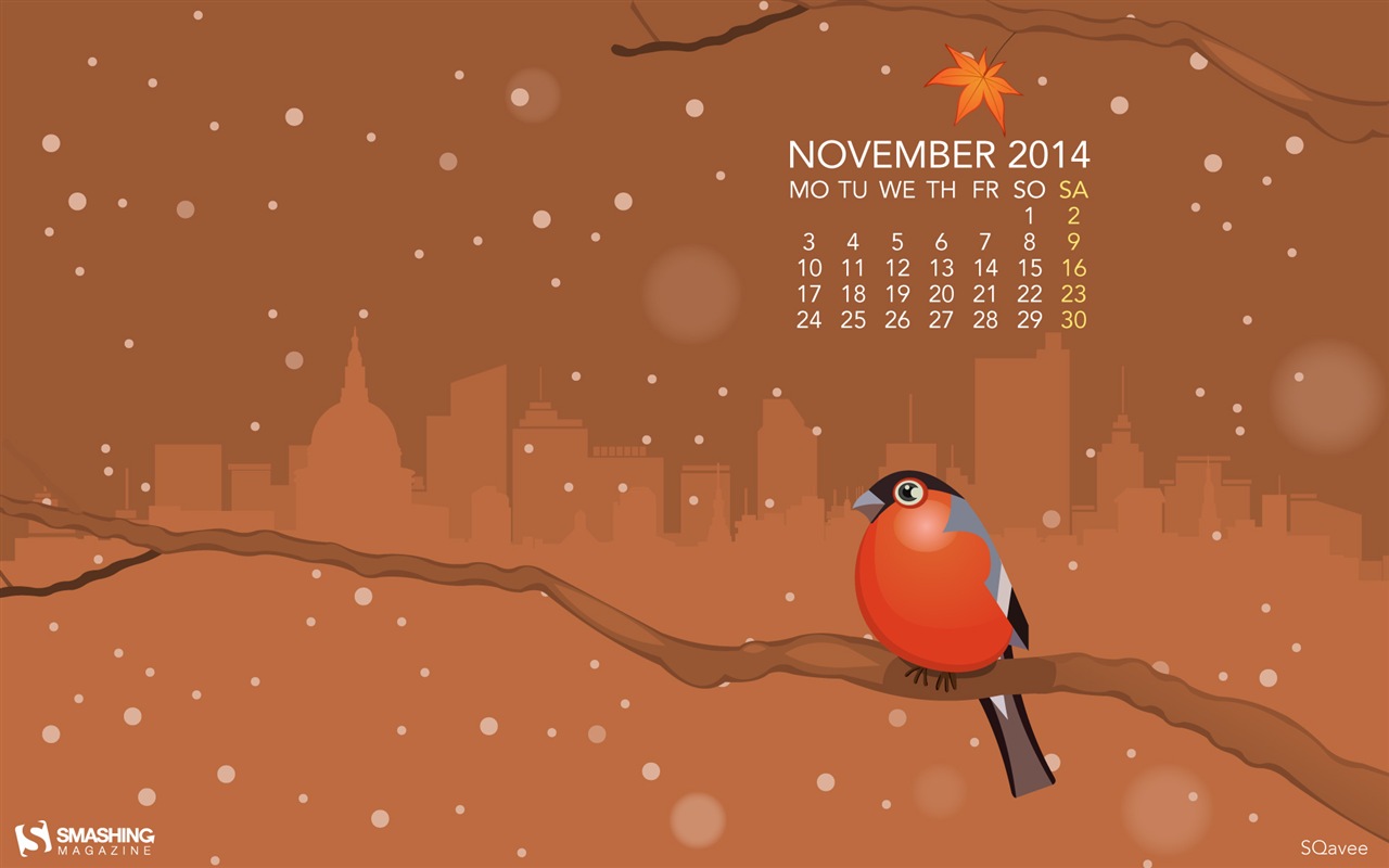 November 2014 Calendar wallpaper(2) #13 - 1280x800