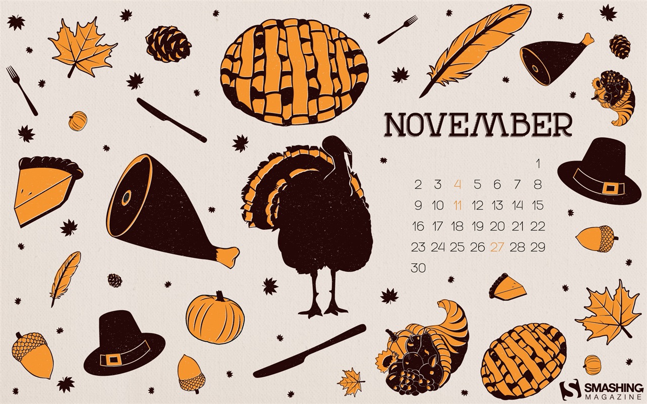 November 2014 Calendar wallpaper(2) #14 - 1280x800