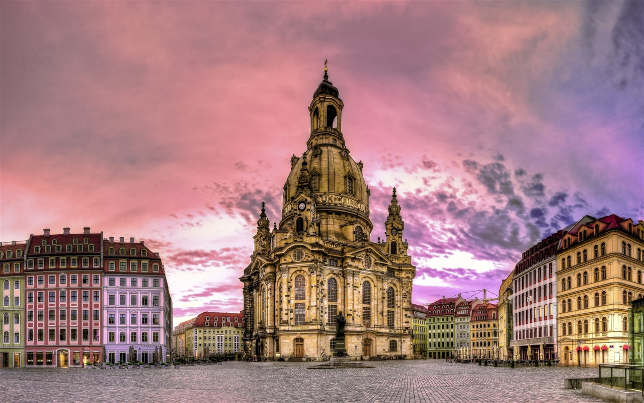 Allemagne Dresde paysage urbain fonds d'écran HD #1 - 1280x800