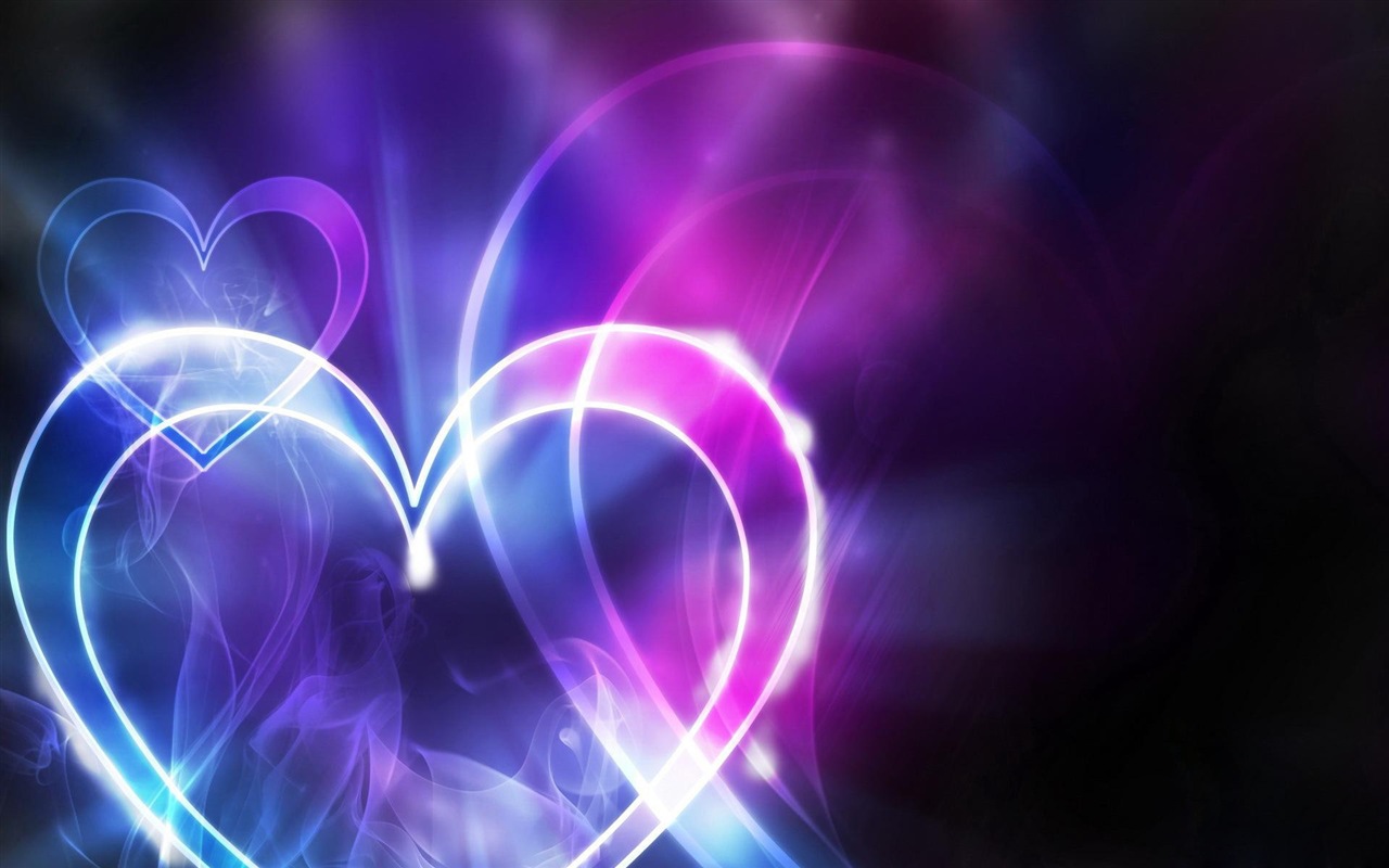 El tema del amor, fondos de pantalla de alta definición en forma de corazón creativas #8 - 1280x800