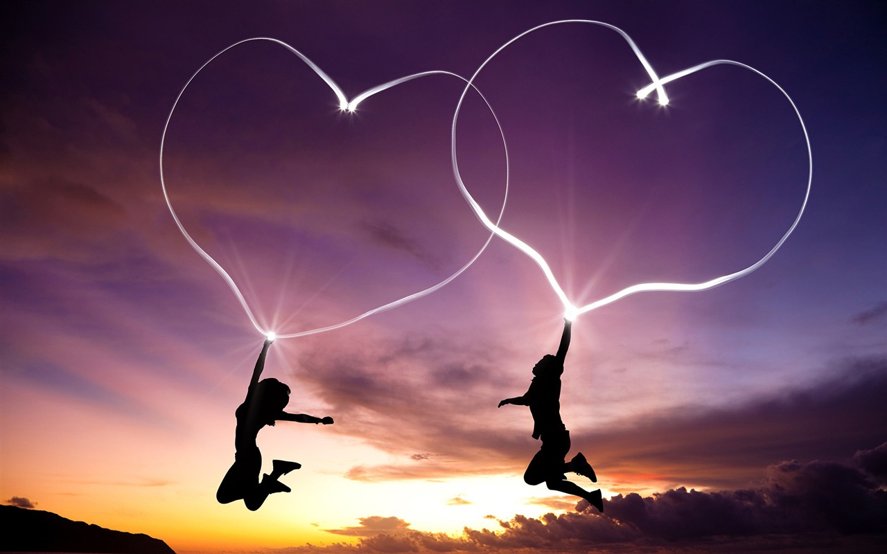 The theme of love, creative heart-shaped HD wallpapers #14 - 1280x800