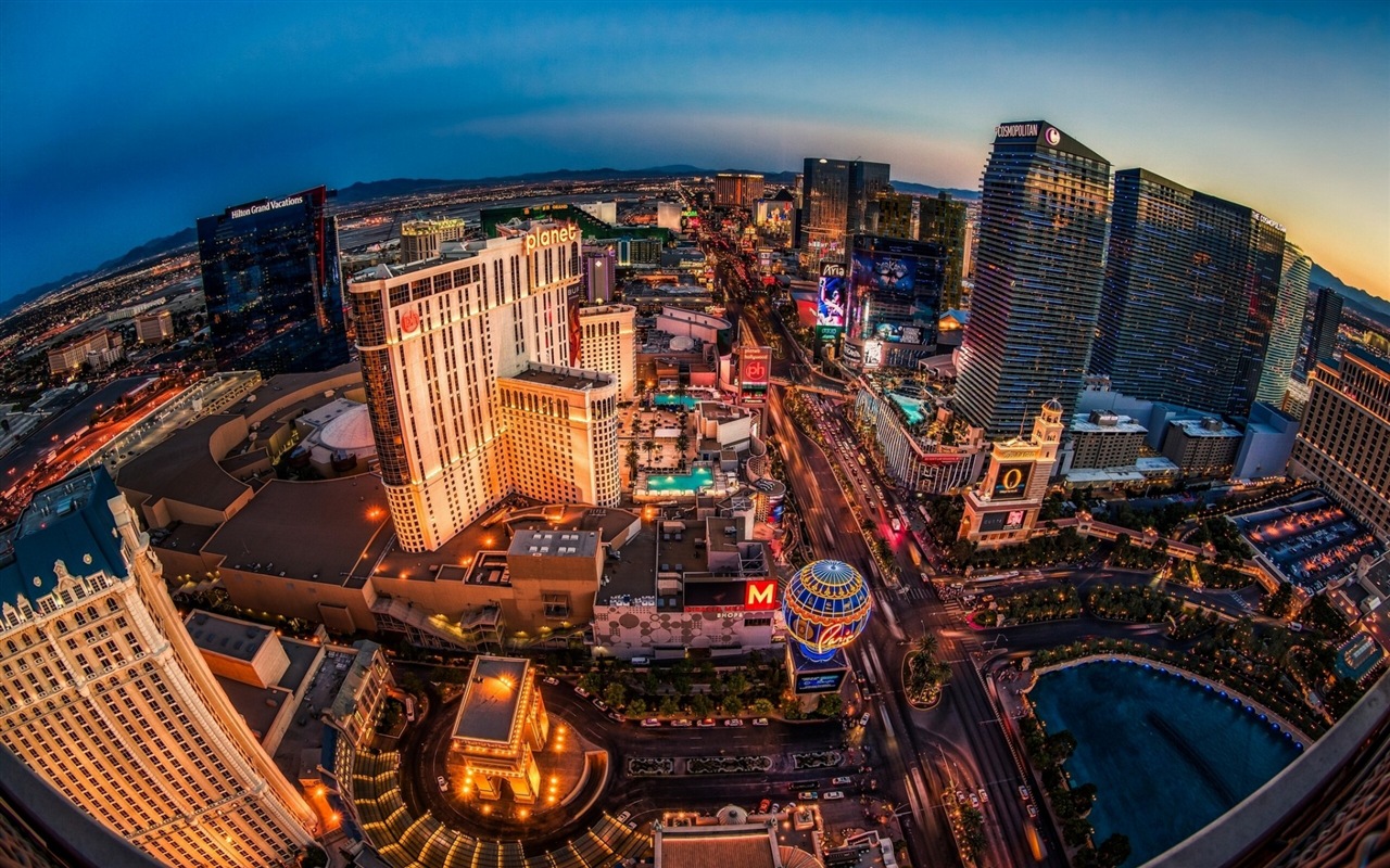 Hermosa noche en fondos de pantalla de alta definición de Las Vegas #1 - 1280x800