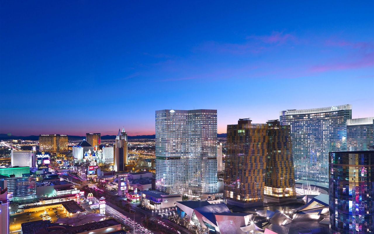 Hermosa noche en fondos de pantalla de alta definición de Las Vegas #3 - 1280x800
