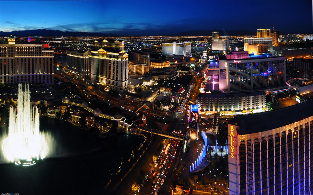 Hermosa noche en fondos de pantalla de alta definición de Las Vegas #7 - 1280x800