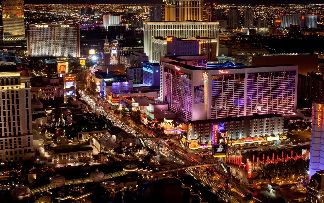 Hermosa noche en fondos de pantalla de alta definición de Las Vegas #15 - 1280x800