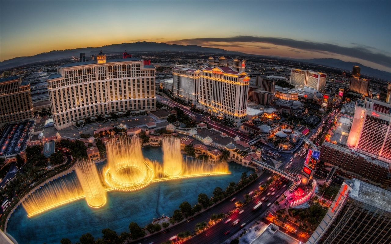 Hermosa noche en fondos de pantalla de alta definición de Las Vegas #16 - 1280x800