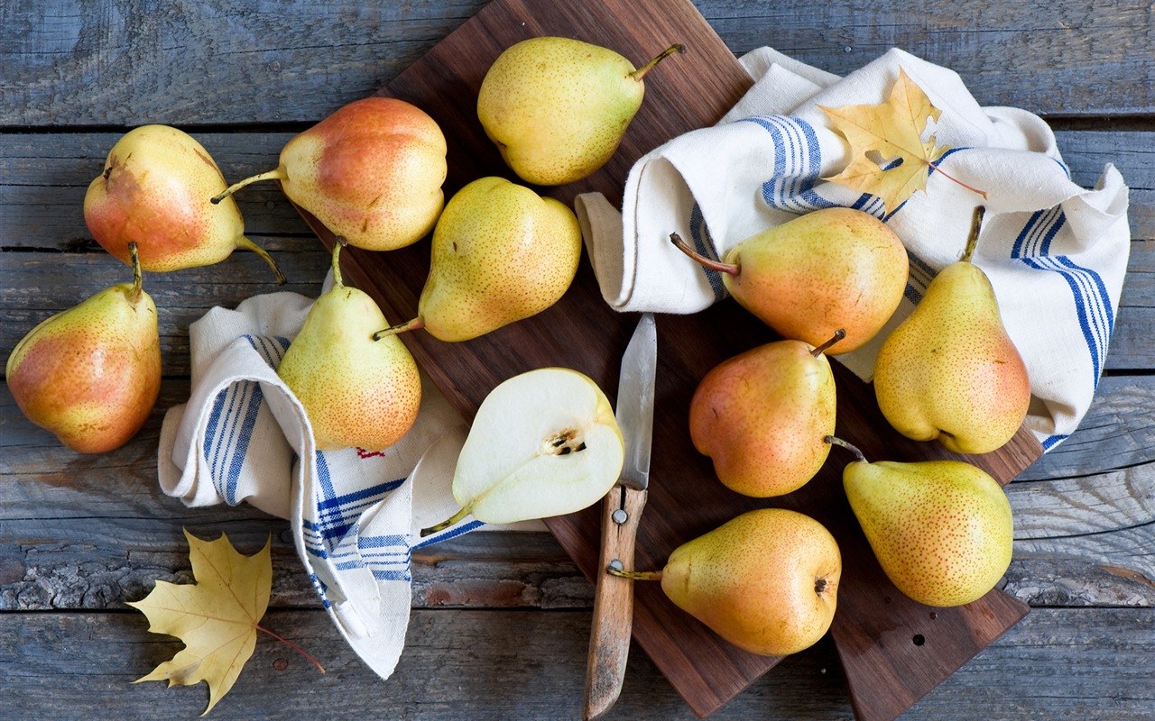 Suculenta fruta, peras fondos de pantalla de alta definición en primer plano #15 - 1280x800