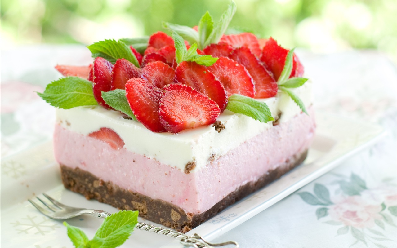 Delicious jahoda dort HD tapety na plochu #5 - 1280x800