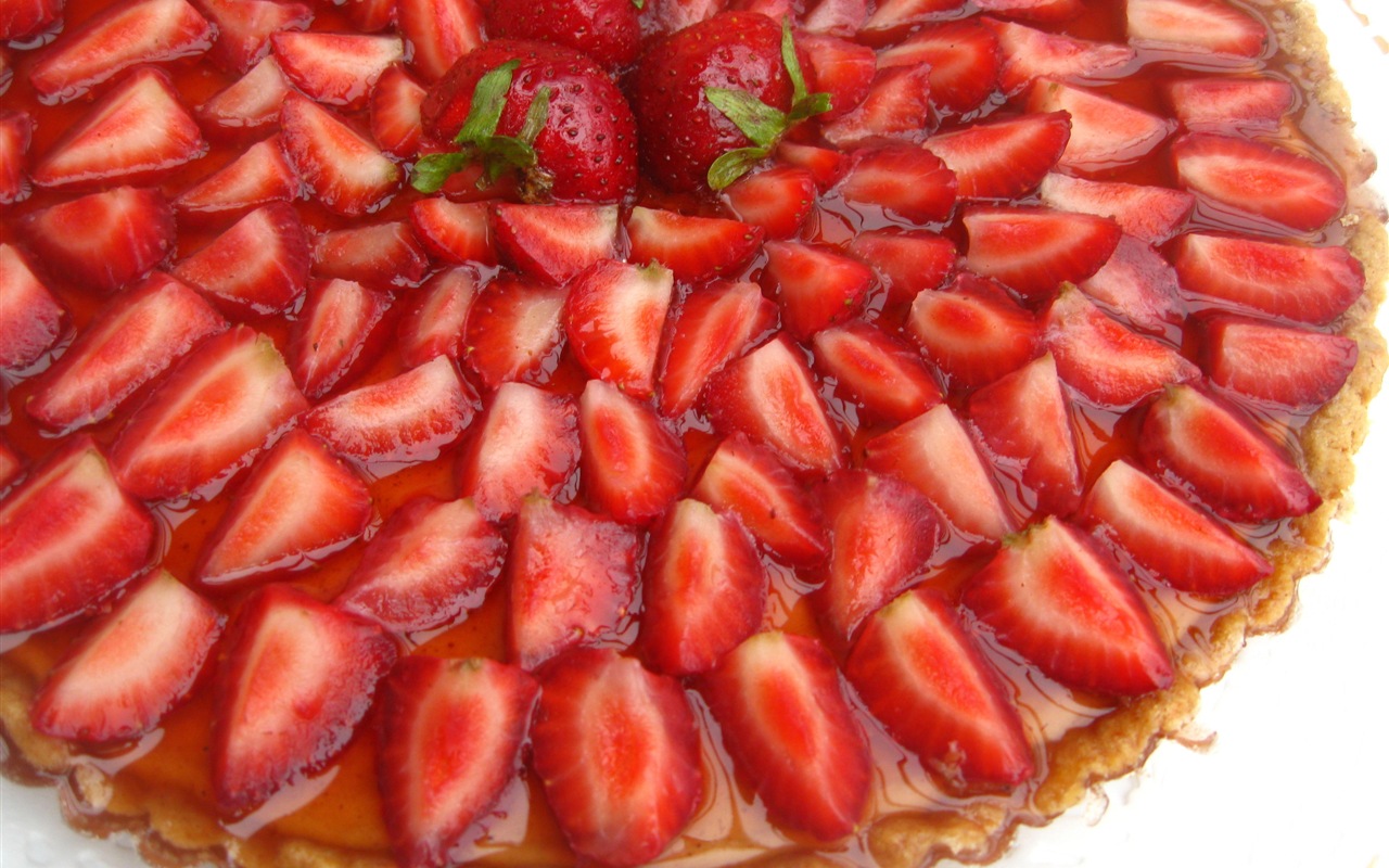 Delicioso pastel de fresas fondos de pantalla de alta definición #16 - 1280x800