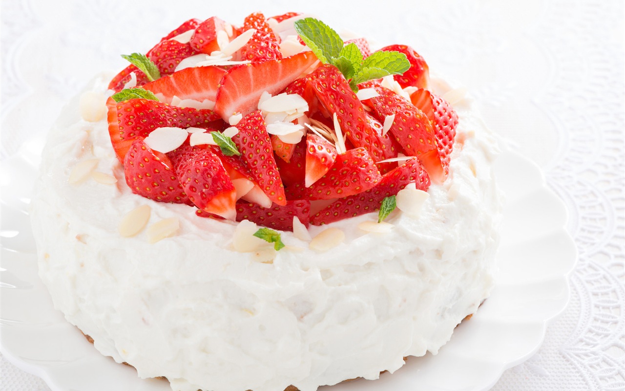 맛있는 딸기 케이크의 HD 배경 화면 #19 - 1280x800