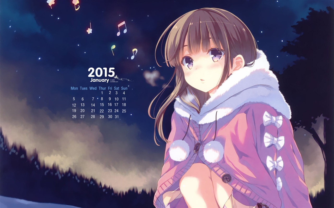 2015年1月 月曆壁紙(一) #6 - 1280x800