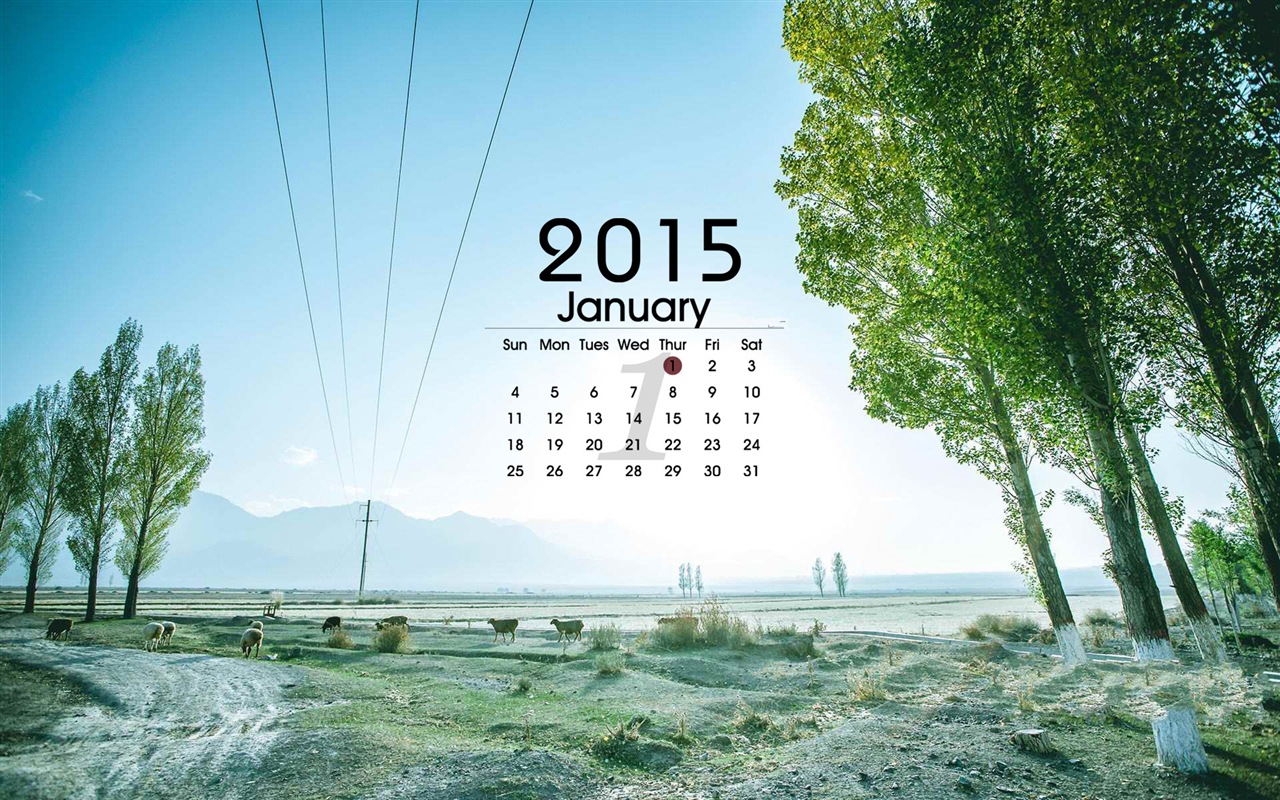 01. 2015 kalendář tapety (1) #13 - 1280x800